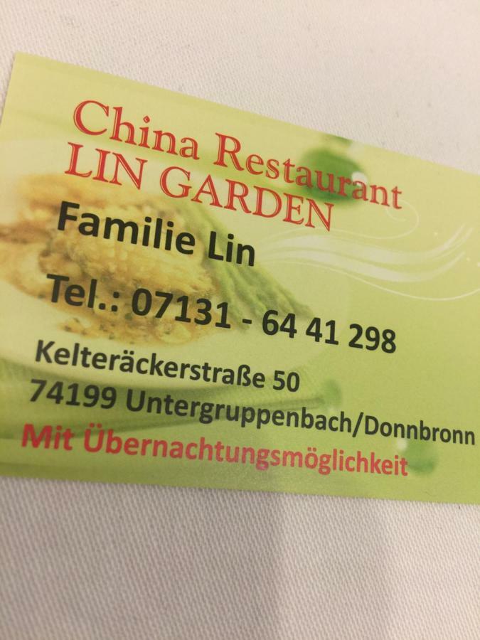 Gaststaette Lin Garden Untergruppenbach Exterior foto